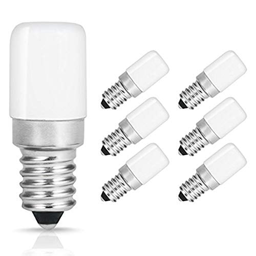 C7 Night Light Bulb S6 1Watt Mini LED Bulb Candelabra E12 Base 10 Watt Equivalent AC 120V White 6000K LED Small Light for Bedroom Bathrooms Refrigerator Bulb 5 Pack 